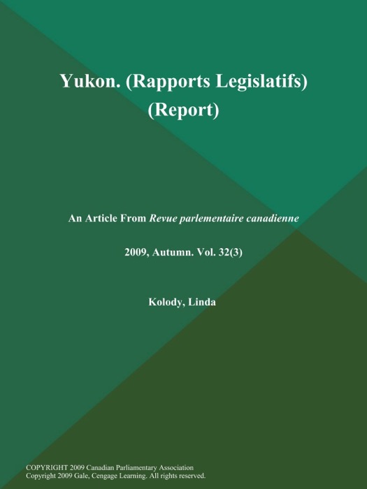 Yukon (Rapports Legislatifs) (Report)