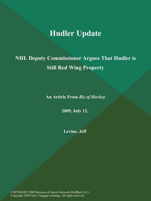 Hudler Update: NHL Deputy Commissioner Argues That Hudler is Still Red Wing Property