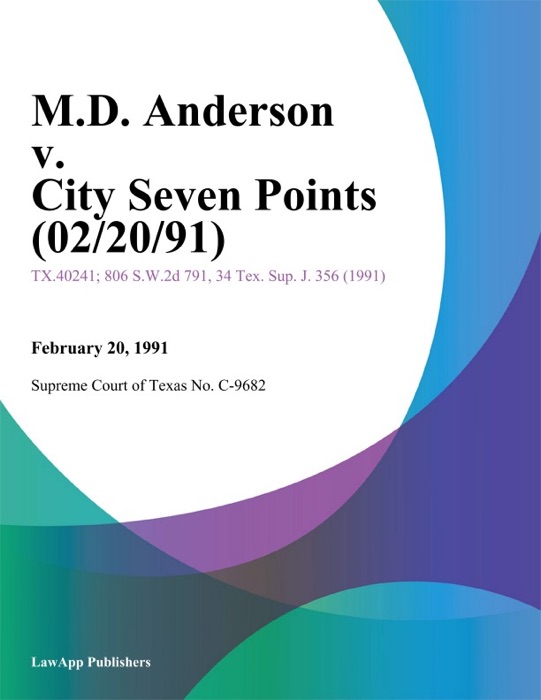 M.D. Anderson V. City Seven Points (02/20/91)