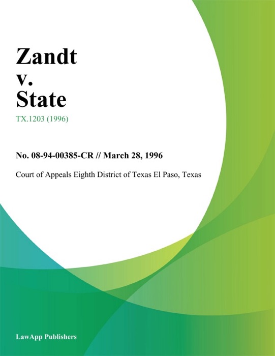 Zandt v. State