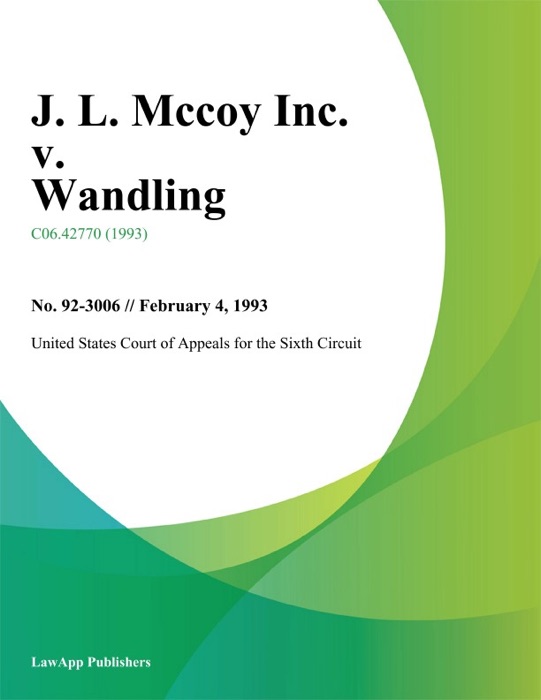 J. L. McCoy Inc. v. Wandling