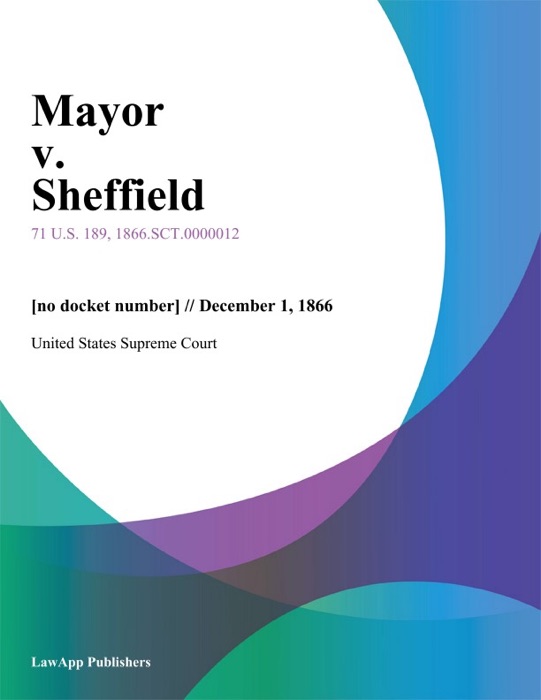 Mayor v. Sheffield