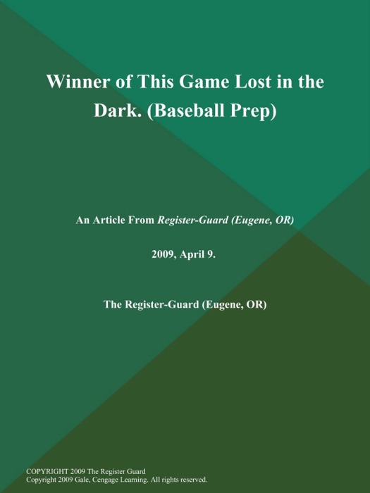 Winner of This Game Lost in the Dark (Baseball Prep)