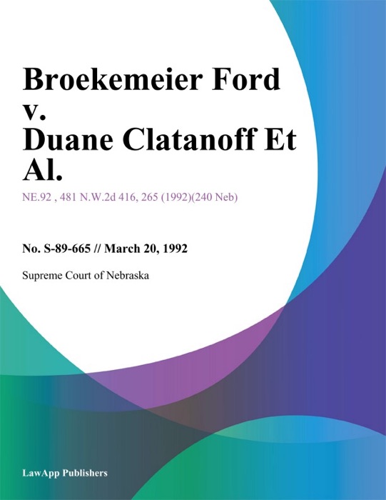 Broekemeier Ford v. Duane Clatanoff Et Al.