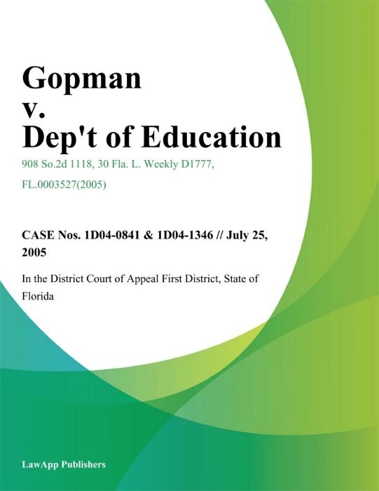 Gopman v. Dept of Education