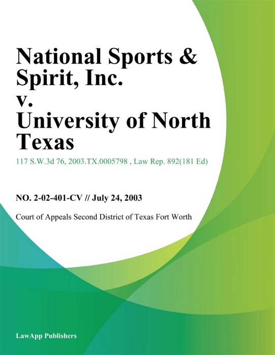 National Sports & Spirit, Inc. v. University of North Texas