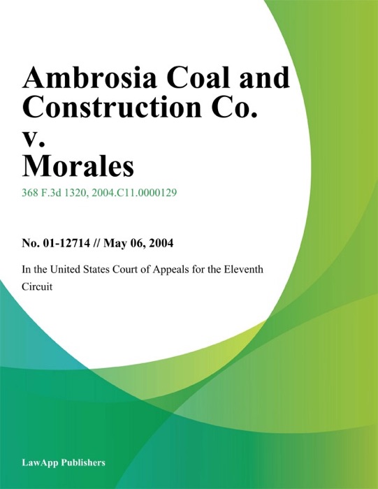 Ambrosia Coal and Construction Co. v. Morales