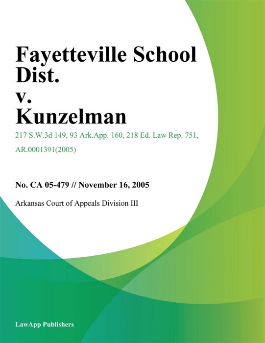 Fayetteville School Dist. v. Kunzelman