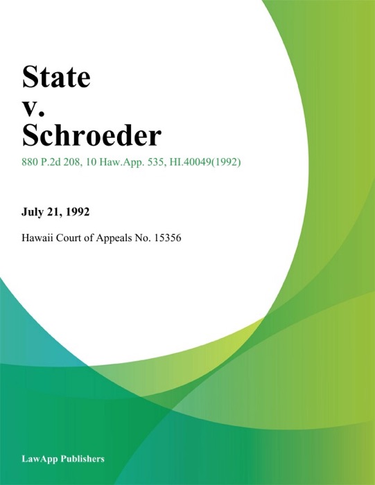 State V. Schroeder