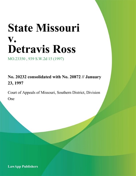 State Missouri v. Detravis Ross