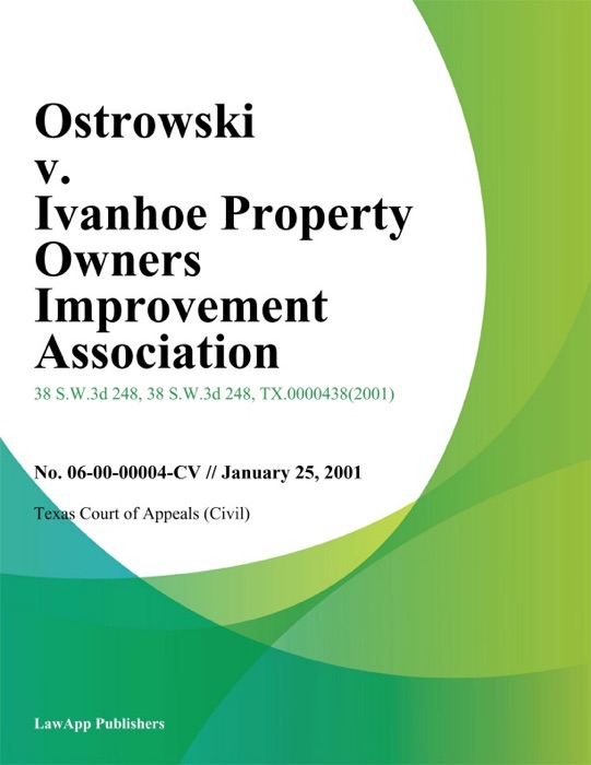 Ostrowski v. Ivanhoe Property Owners Improvement Association