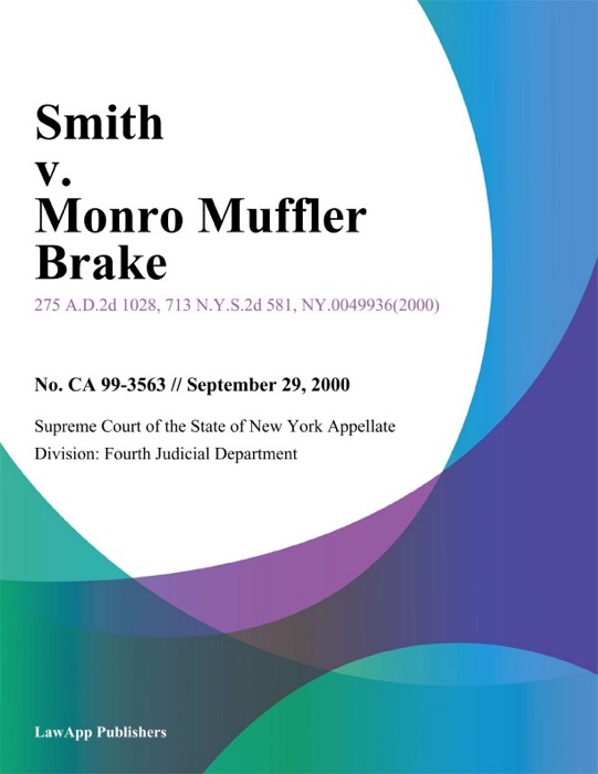 Smith v. Monro Muffler Brake