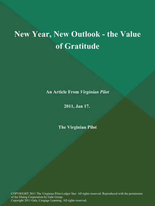 New Year, New Outlook - the Value of Gratitude