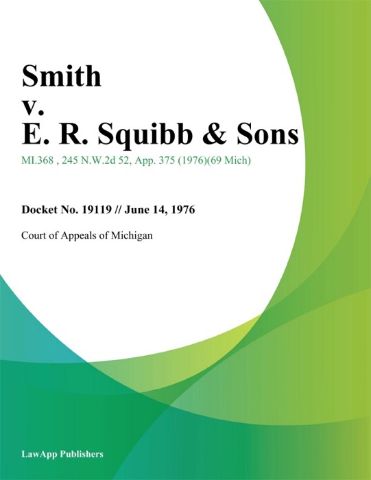 Smith v. E. R. Squibb & Sons