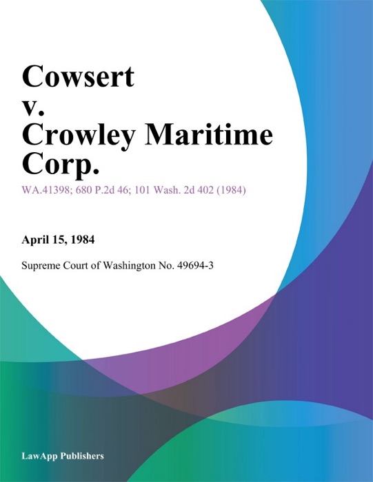 Cowsert V. Crowley Maritime Corp.