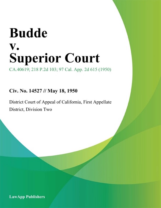 Budde v. Superior Court