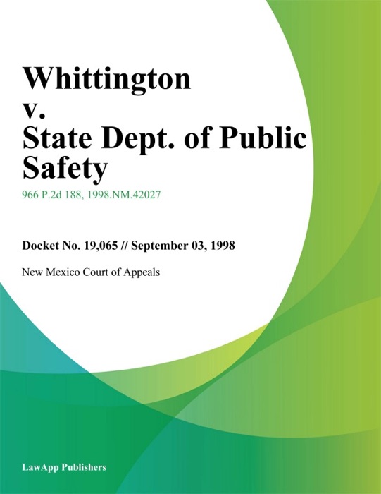 Whittington v. State Dept. of Public Safety
