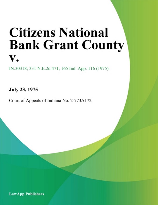 Citizens National Bank Grant County V.