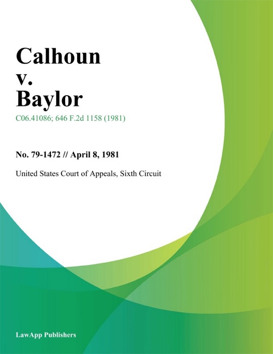Calhoun V. Baylor