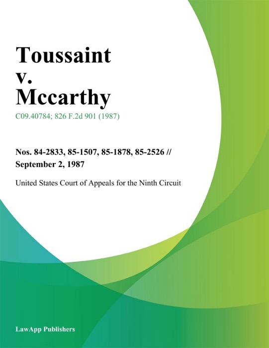 Toussaint v. Mccarthy