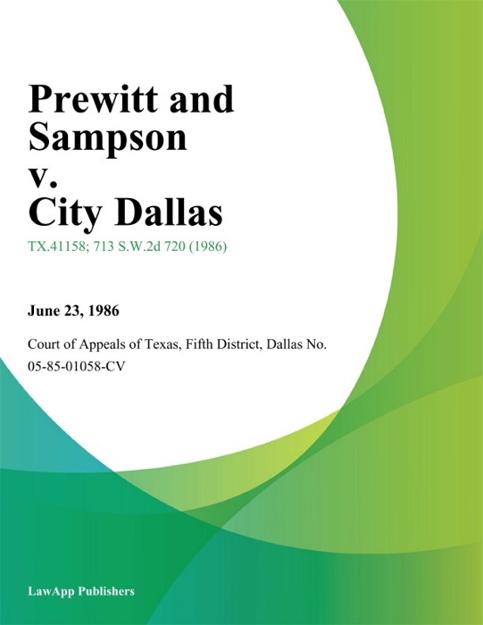 Prewitt and Sampson v. City Dallas