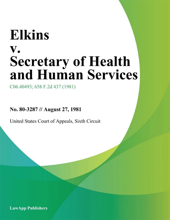 Elkins v. Secretary of Health And Human Services