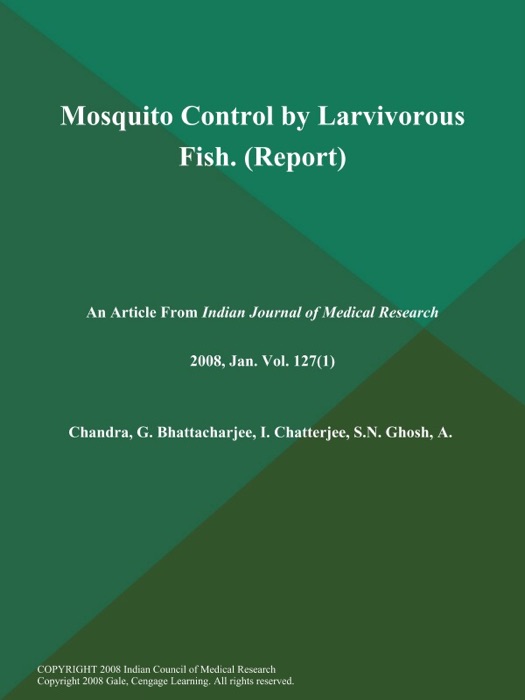 Mosquito Control by Larvivorous Fish (Report)