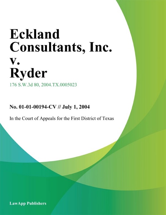 Eckland Consultants, Inc. v. Ryder, Stilwell Inc.