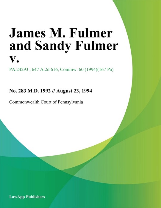 James M. Fulmer and Sandy Fulmer v.