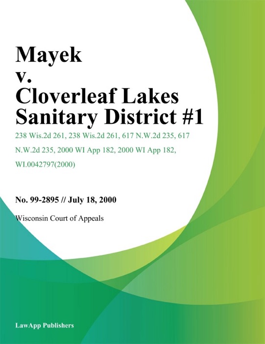 Mayek V. Cloverleaf Lakes Sanitary District #1