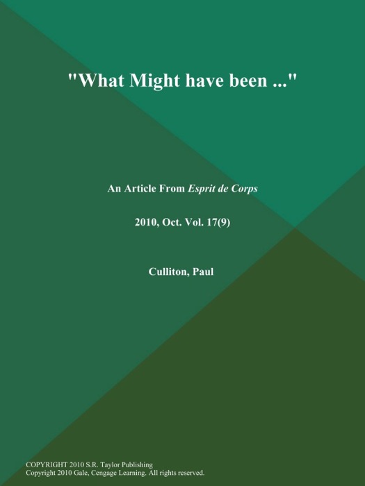 What Might have been ...