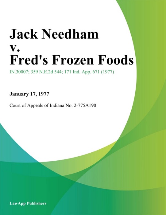 Jack Needham v. Fred's Frozen Foods