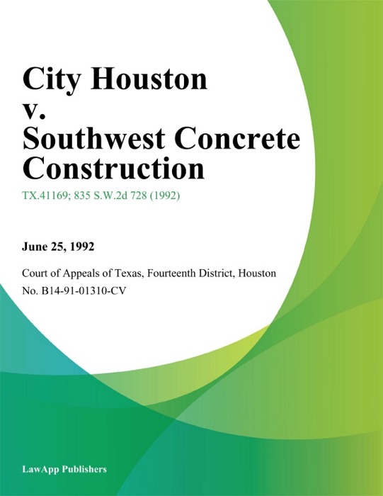 City Houston v. Southwest Concrete Construction