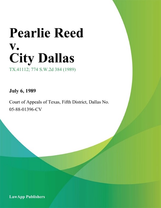 Pearlie Reed v. City Dallas