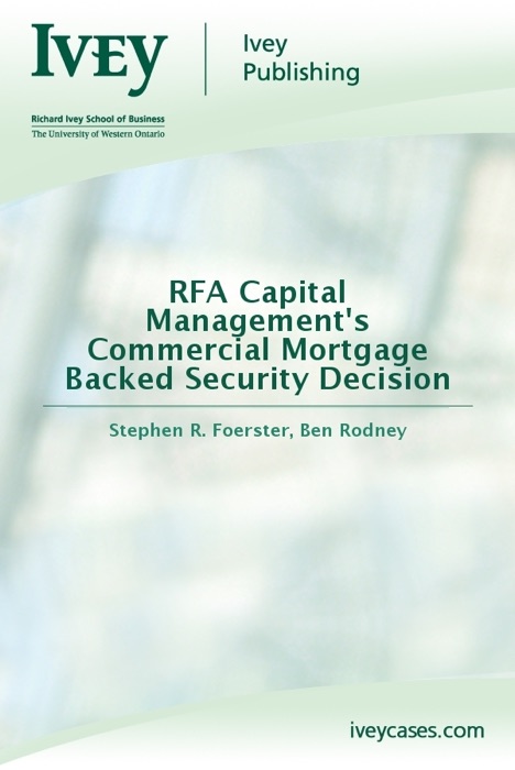 RFA Capital Management's Commercial Mortgage Backed Security Decision