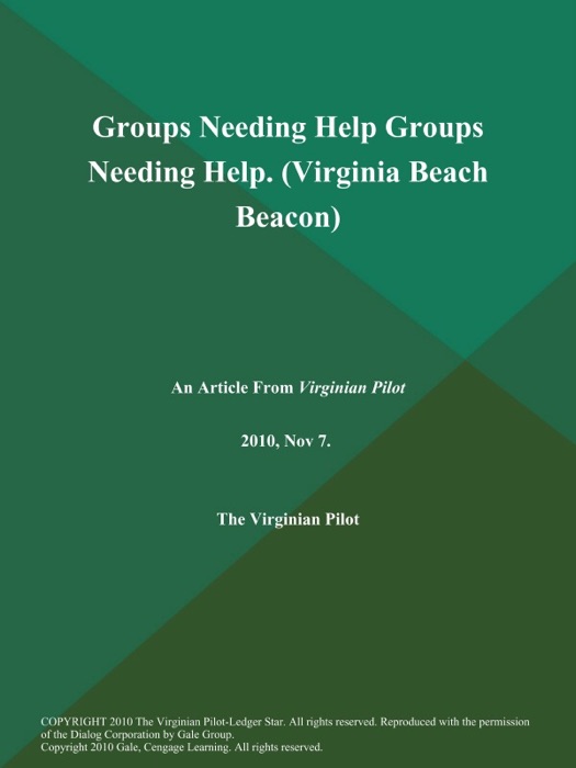 Groups Needing Help Groups Needing Help (Virginia Beach Beacon)