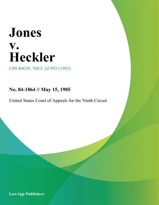 Jones V. Heckler