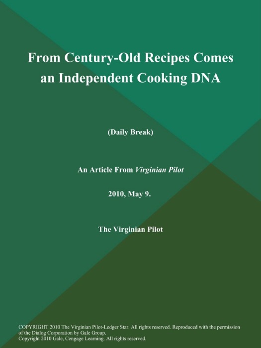 From Century-Old Recipes Comes an Independent Cooking Dna (Daily Break)