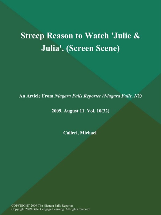 Streep Reason to Watch 'Julie & Julia' (Screen Scene)