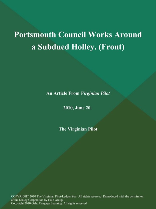 Portsmouth Council Works Around a Subdued Holley (Front)