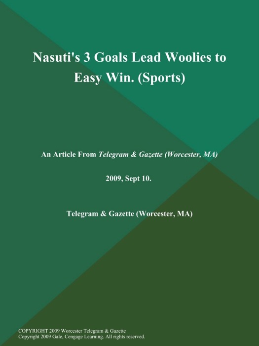 Nasuti's 3 Goals Lead Woolies to Easy Win (Sports)
