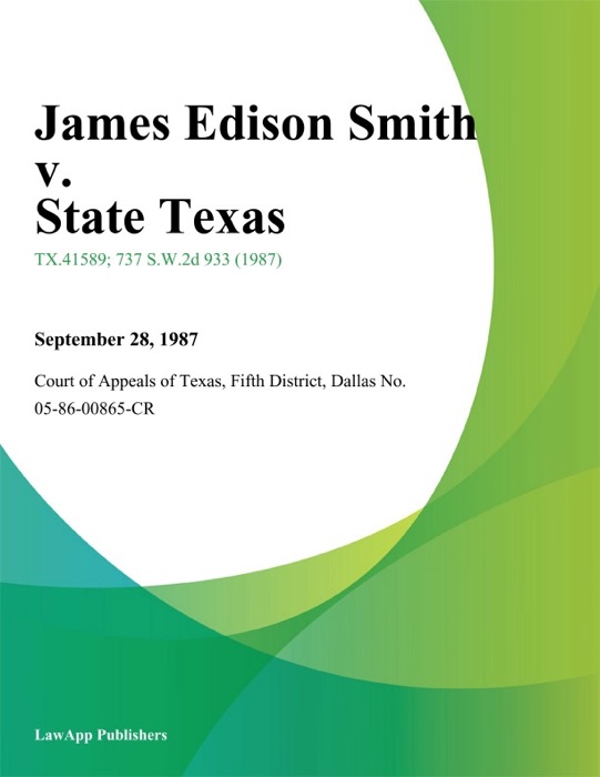 James Edison Smith v. State Texas