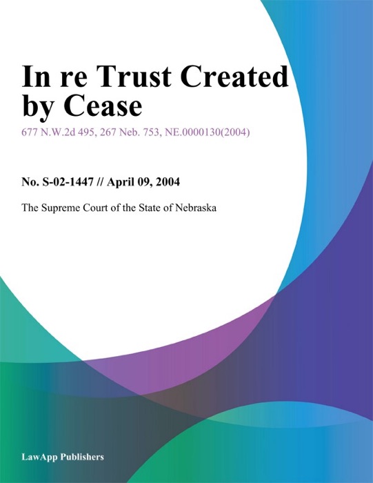 In Re Trust Created By Cease