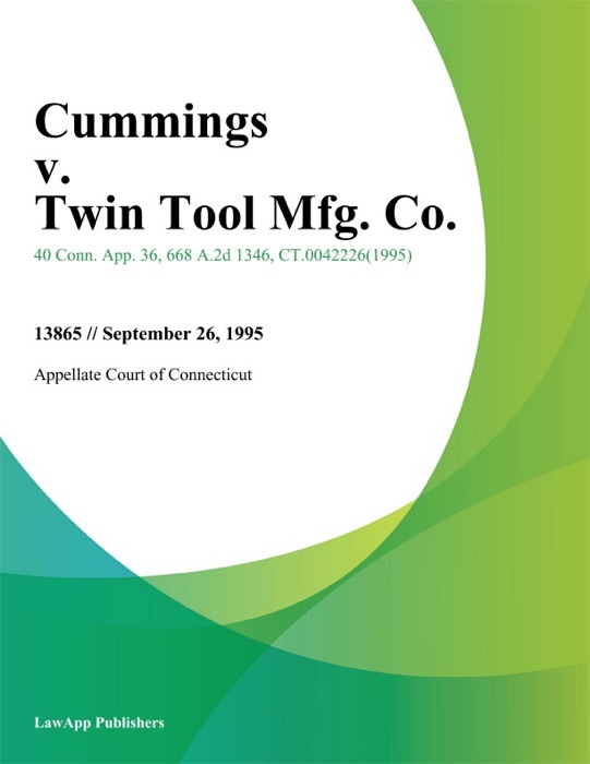 Cummings v. Twin Tool Mfg. Co.