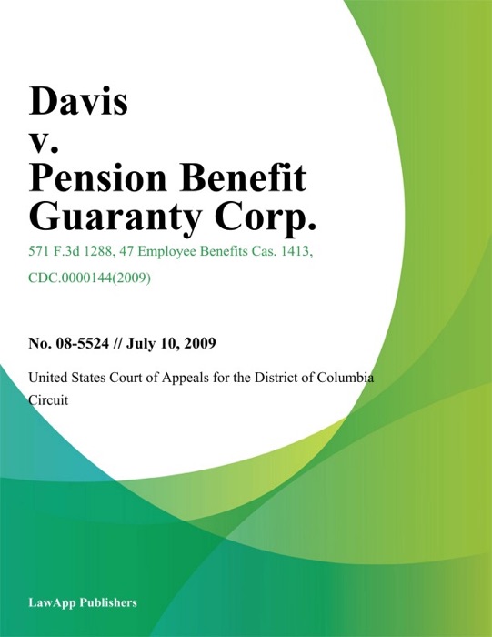 Davis v. Pension Benefit Guaranty Corp.