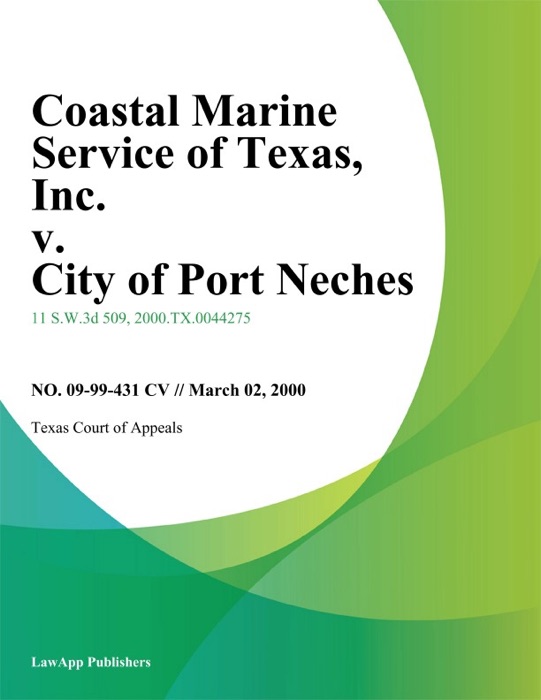 Coastal Marine Service of Texas, Inc. v. City of Port Neches