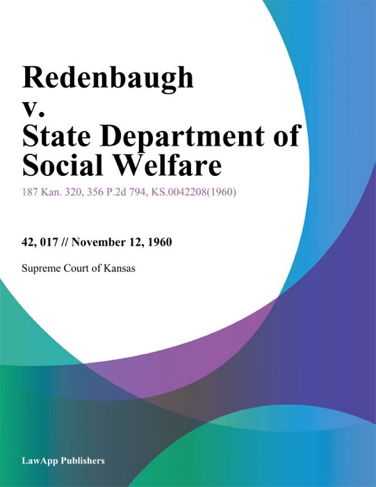 Redenbaugh v. State Department of Social Welfare