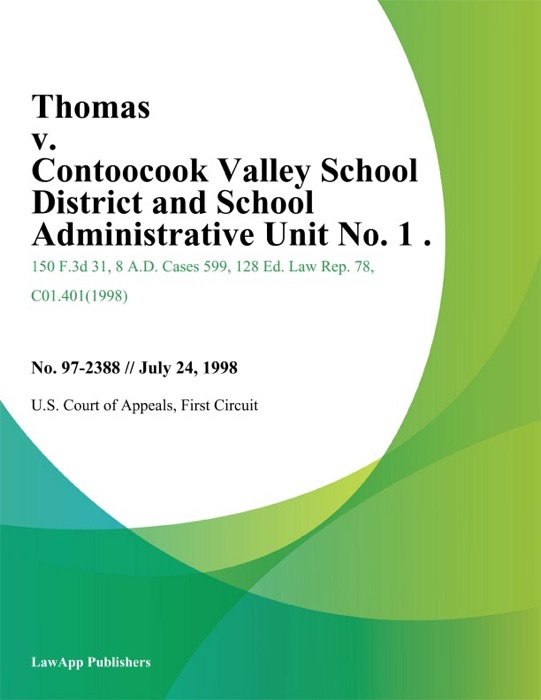 Thomas v. Contoocook Valley School District and School Administrative Unit No. 1 .