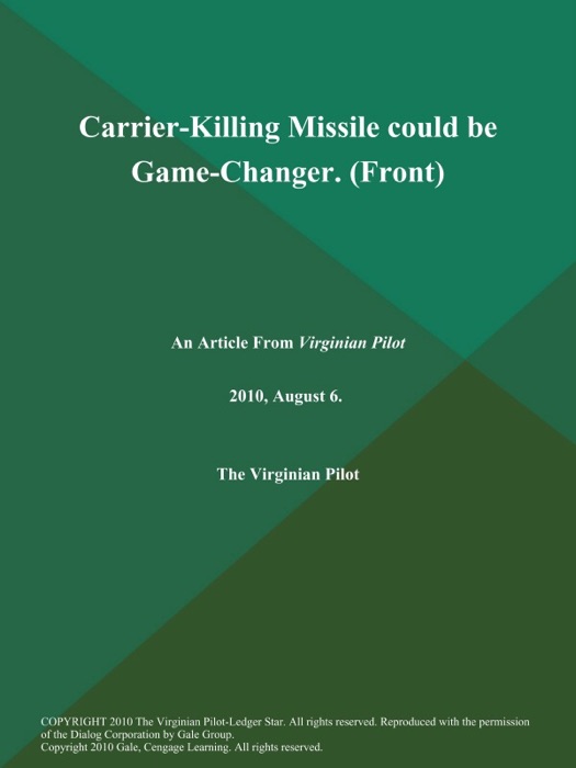 Carrier-Killing Missile could be Game-Changer (Front)