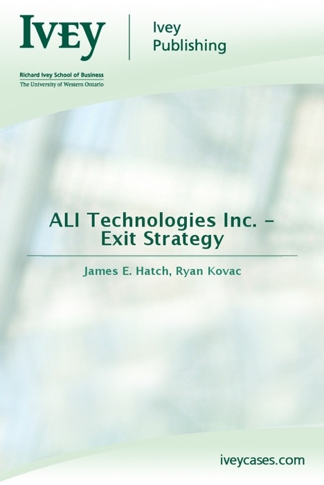 ALI Technologies Inc. - Exit Strategy